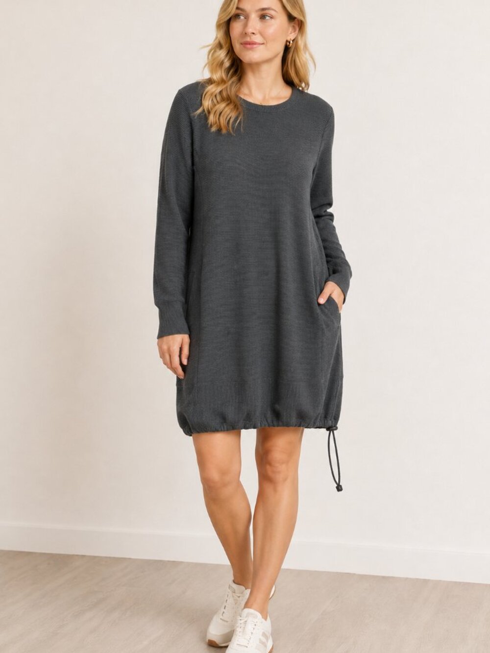 Freedom Trail By Kyodan Crew Neck Long Sleeved Dress Size XL **With Pockets!**